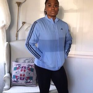 Sky Blue Adidas Mesh Lined Track Jacket - 2004